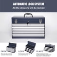 thumbnail image 5 of Aukfa Tool Box, 21 in Steel 4-Drawer Toolbox with Automatic Lock System for Garage, Gray, 5 of 9