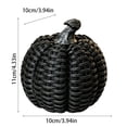 thumbnail image 3 of Mskk 4.3" Resin Wicker Weaving Pattern Pumpkin Halloween Decoration, Artificial Pumpkin Ornament for Tabletop Mantel Shelf Indoor Outdoor Decoration, 3 of 8