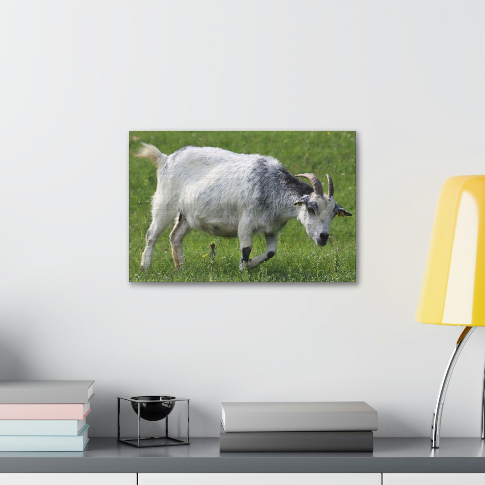 Billy Goat Hunting Billy Goat on Hunt Print Animal Wall Art