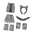 thumbnail image 4 of Conjunto de disfraz de para niños, tocado, accesorios de vestir para espectáculos de carnaval y Halloween., 4 of 8