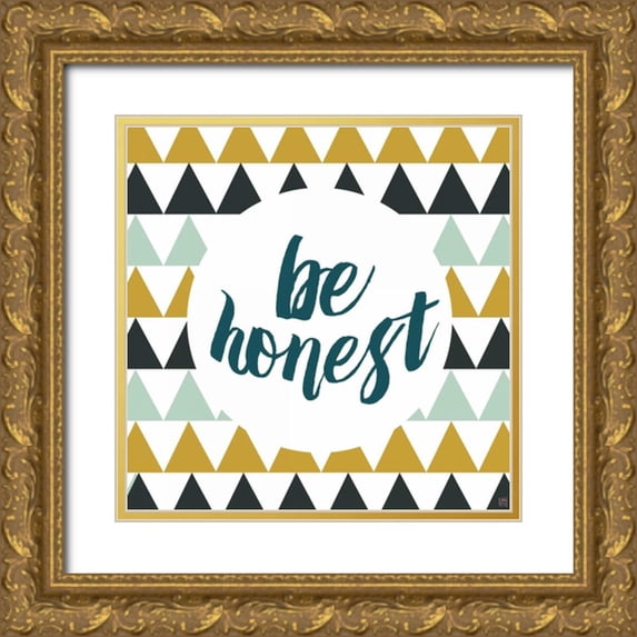 Perrenoud, Aubree 12x12 Gold Ornate Wood Framed with Double Matting Museum Art Print Titled - Be Honest