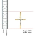 thumbnail image 3 of 14K Two Tone Gold Crucifix Cross Religious Pendant for Chain Necklace | Jewelry Gift for Men Women | 50 x 25 MM | 1.7 grams, 3 of 9
