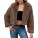 thumbnail image 2 of Chaqueta de abrigo cálida para mujer, de invierno, lisa, con cuello vuelto, 2 of 9