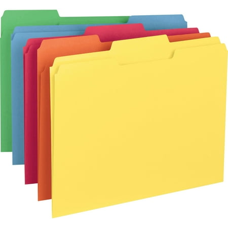 Monthly Top Tab File - Smead File Folders, 1/3 Cut Top Tab, Letter, Assorted Colors, 100/Box (SMD11943)