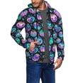 thumbnail image 3 of Zip Up Hoodies for Men - halloween pumpkin colorful pink Long Sleeve Comfrt Men'S Fashion Hoodies & Sweatshirts, Jackets for Men Hoodies Pullover Clothing Clothes with Pouch, 3 of 5