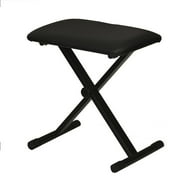 Piano Keyboard Bench Adjustable Folding Bench Black Leather Piano Seat Bench
