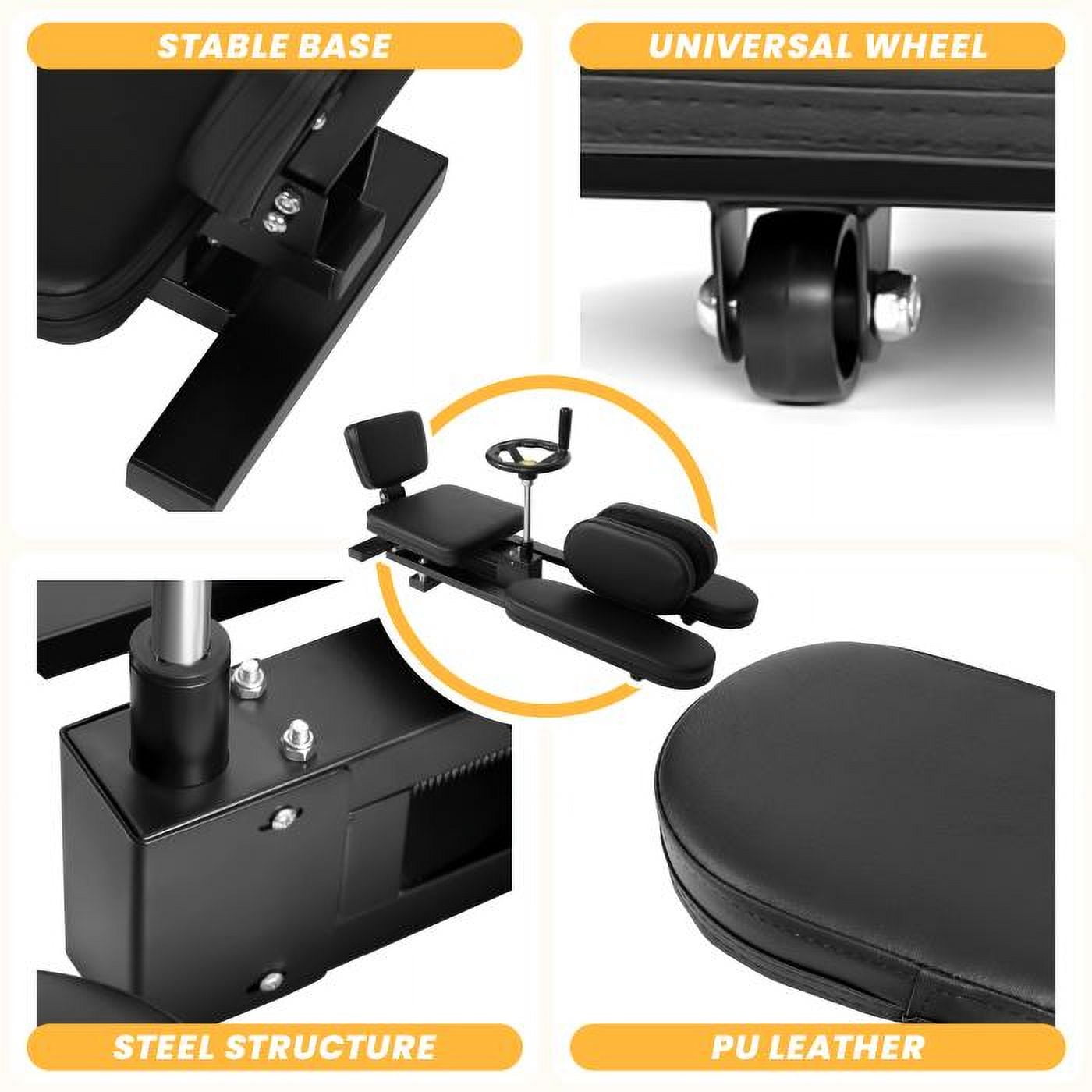 Stretching Machine for Flexibility, Steel Structure Cushioned Seat, 0-180° Adjustment Max 240°, Leg Stretcher, Home Gym Yoga Dance Training
