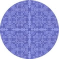 thumbnail image 1 of Ahgly Company Machine Washable Indoor Round Transitional Purple Mimosa Purple Area Rugs, 7' Round, 1 of 7