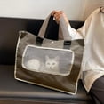 thumbnail image 7 of Lypsnake Soft-Sided Breathable Cat Carrier Tote Bag, Mesh Window Portable Pet Shoulder Bag, Durable Collapsible Travel Carrier for Small Pets Outdoor Walks Trips, 7 of 7