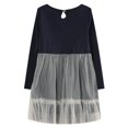 thumbnail image 2 of Richie House Girls' Long Sleeve Dress with Mesh Covered Bottom RH1627, 2 of 2