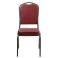 thumbnail image 5 of Emma + Oliver 4 Pack Crown Back Stacking Banquet Chair in Burgundy Vinyl - Silver Vein Frame, 5 of 12