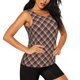 thumbnail image 2 of Balery Mardi Gras Plaid Camiseta sin mangas estampada ligera para mujer, tops de entrenamiento sin mangas, camisetas de yoga transpirables de secado rápido.-Small, 2 of 7