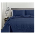 thumbnail image 3 of Austin 3-piece Oversized Bedspread Coverlet Set (King, Navy), 3 of 5