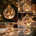 thumbnail image 3 of Lighted Christmas Ball Ornaments Battery Operated LED Glowing Xmas Tree Baubles For Holiday Window Ceiling Decor, 3 of 8