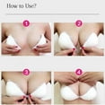 thumbnail image 5 of Cumka Adhesive Bra Silicone Sticky Bra Invisible Push up Bra Strapless Backless Bra for Women (Lace White D), 5 of 7