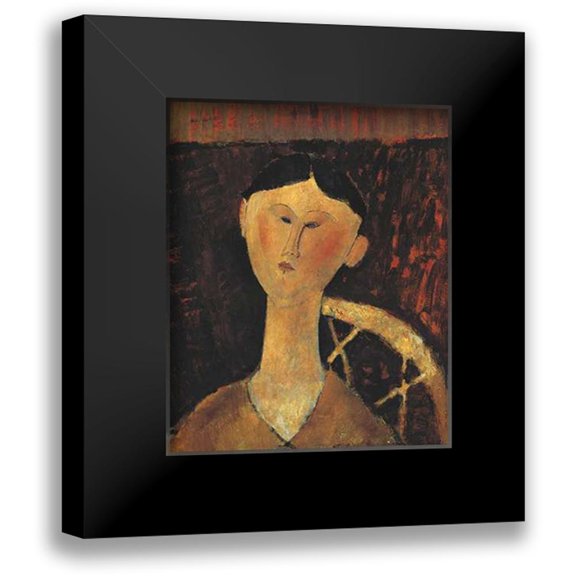 Modigliani, Amedeo 12x14 Black Modern Framed Museum Art Print Titled - Portrait Of Mrs Hastings