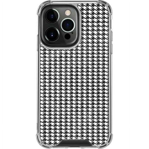 Skinit Stripes Houndstooth Black/White iPhone 13 Pro Clear Case