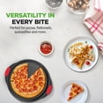 thumbnail image 2 of NutriChef Charola para Pizza Antiadherente, Bandeja Redonda de Acero al Carbono de 33cm con Agujeros para Corteza Crujiente, Mangos Ergonómicos, Segura para Horno y Lavavajillas, 2 of 9