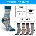 thumbnail image 2 of IWRICH Women's 5 Pairs Wool Socks Stocking Stuffers Warm Soft Crew Boot Sock Gift for Women Men（maybe Have Same Color） Blue, 2 of 5