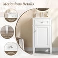 thumbnail image 3 of S-HOME 18-Inch Bathroom Vanity Set With Ceramic Sink And Soft Closing Door，White, 3 of 11