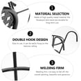 thumbnail image 2 of OULII Balcony Pot Shelf Metal Hanging Flower Pot Geometric Black 1Set, 2 of 8