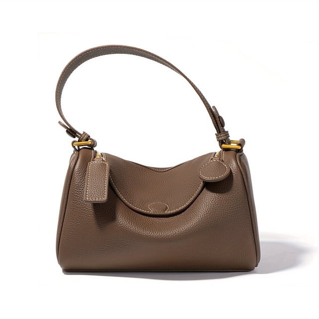 Estbridge Ins Style Blogger‘S Same Top Layer Cowhide Pillow Bag High-End Commuting Versatile Shoulder Bag Minimalist Style Crossbody Boston Bag One Bag Unlocks Multiple Occasions