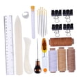 thumbnail image 1 of 25pcs Herramienta de Artesanía de Cuero Kit de Agujas de Dedal Carpeta de Huesos Reg Awls Clips Sunnimix Agujas de costura, 1 of 8