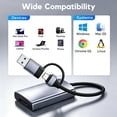 thumbnail image 4 of Gopgoy 2-in-1 SD Card Reader, SD 4.0 /Micro SD 4.0 Memory Card Adapter USB C & USB 3.0 Simultaneous Read/Write, SD Card Reader for iPhone 15/16/17, MacBook Pro, Laptop, PC, 4 of 7