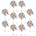 thumbnail image 1 of Gupbes Ensemble de Tambour Coloré 10pcs Batterie Forme Sucette 8in Enfants Ensemble de Tambour de Musique Maillet Coloré Instrument Rythmique, 1 of 8