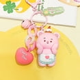 thumbnail image 2 of Oso Llavero Lindo Adorable Juguete Suave para Regalos Cumpleaños () Rosa, 2 of 4