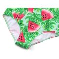 thumbnail image 5 of Serdomi Girls Adjustable Straps Swimwear Watermelon & Leaf Print 1PC Summer Fresh Design Toddler Kids Swimsuit Size 6X/7, 5 of 7