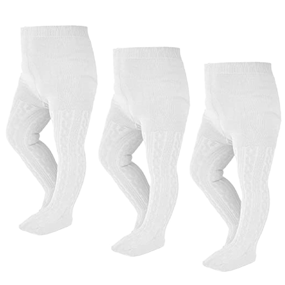 3 pairs of thick knit tights, cotton pantyhose, newborn baby, baby