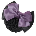 thumbnail image 3 of LINASHI Women Ruched Bowk Bow Snood Net Bun Cover Barrette Hair Clip Accessory for Hotel Waitress, Air Hostess, Nurse, 3 of 4