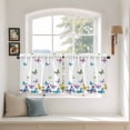 thumbnail image 2 of Vintage Colorful Butterfly Tier Curtains 24 Inch Length, Watercolor Butterflies Farmhouse Cafe Short Curtains for Bathroom Over Sink, Small Kitchen Curtain Light Filtering Drapes 2 Panels 27.5"Wx24"L, 2 of 8