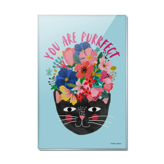 You are Purrrfect Perfect Cat Rectangle Acrylic Fridge Refrigerator Magnet