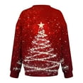 thumbnail image 5 of asdoklhq Christmas Cozy Sweaters for Women Fashion Printed T-shirt Long Sleeves Blouse V-Neck Casual Sweatshirt Top Red 2X, 5 of 6