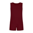 thumbnail image 5 of Idoravan Womens Summer Clothes 2 Piece Set Linen Sets for Women 2 Piece Women's Fashion Summer Tank Tops Sleeveless Blouses Drawstring Pockets Shorts Two Piece Set, 5 of 9