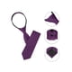 thumbnail image 2 of INSPIRE CHIC Corbatas delgadas para hombres, corbatas de color sólido con cremallera, corbata ajustable para el cuello, corbata de boda para el novio, púrpura profundo, talla única, 2 of 5