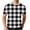 Plaid Black, variant on Men's Short Sleeve Waffleknit Shirts, Casual Textured Crew Neck Summer T-Shirts Lightweight Polka Dots Pullover Tees