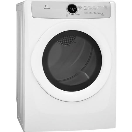 EFDG317TIW 27 Front Load Gas Dryer with 8 cu. ft. Capacity 5 Drying Cycles 3 Temperature Settings Wrinkle Release IQ-Touch Controls and 3 Dryness Levels in Island White