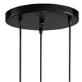 thumbnail image 6 of YANSUN 11.8 in Matte Black 3-Light Cluster Pendant Light, Farmhouse Industrial Hanging Lamp with Furnace Glass Shades, Adjustable Height for Dining Room, Kitchen Island, 6 of 8