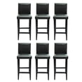 thumbnail image 5 of vidaXL Set of 6 Modern White Artificial Leather Bar Stools, 5 of 16