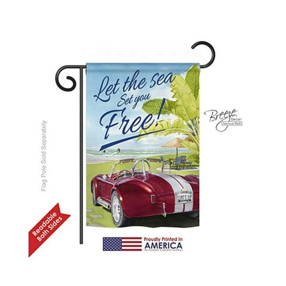 Breeze Decor 56078 Summer Set You Free 2-Sided Impression Garden Flag - 13 x 18.5 in.