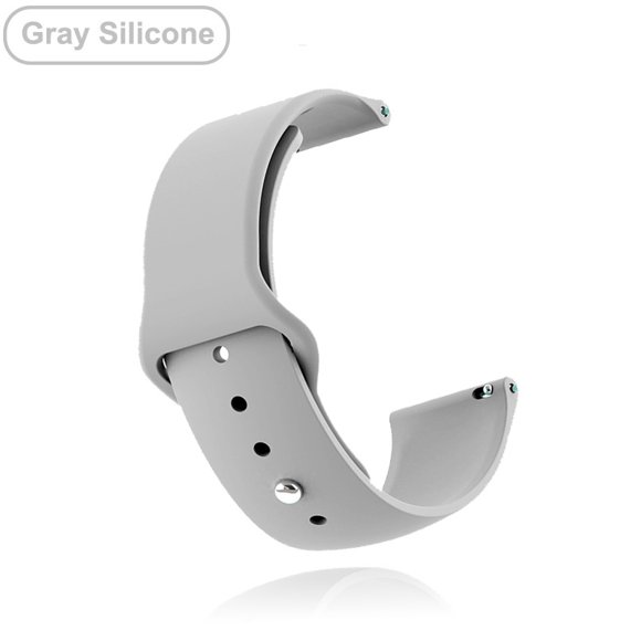 18 mm 20 mm 22 mm metallrem för Garmin Vivoactive 3 4 4s Band Watch Venu 2 2s SQ Forerunner 645 Armband Silikonögla Nylon handled Silicone Grey
