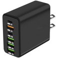 thumbnail image 1 of Cargador USB HotShot NexusBlack 1 Pza 6 Puertos USB 5V 3A Max 65W 100-240V 50-80Hz Negro, 1 of 1