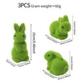 thumbnail image 3 of 3Pcs Artificial Moss Bunny Ornaments Easter Decorations Artificial Flocked Rabbits Moss Bunny Furry Flocked Animal Ornaments Rabbits Easter Decoration Easter Décor for an Easter Gift Celebration, 3 of 6