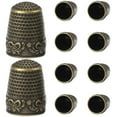 thumbnail image 1 of LEEYNEER 10Pcs Sewing Thimble Decorative Sewing Finger Protector Retro Style Thimble Finger Protection Thimble, 1 of 4