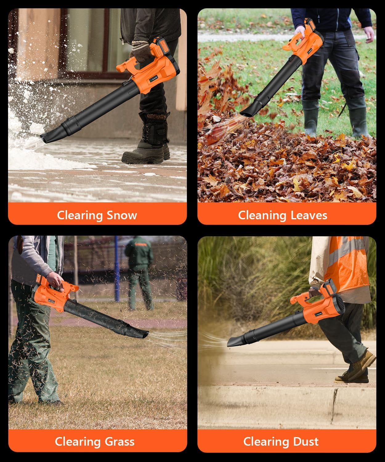 Leaf Blower Cordless with 2 3.0Ah Battery and Charger, Electric Leaf Blower with 6 Speed Modes, Cruise Control, Blowers for Lawn Care, Patios, Blowing Leaves and Dusts