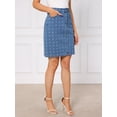 thumbnail image 2 of DARING DIVA Women's Swiss Dots Above Knee Length Denim Skirt Medium Blue, 2 of 7