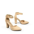 thumbnail image 5 of DREAM PAIRS Women's Block High Heels Pointed Toe Ankle Strap Dress Pumps for Wedding Party, 5 of 5